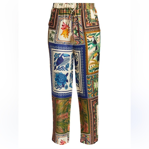 NWT Farm Rio Mixed Scarf Pants - Picture 1 of 7